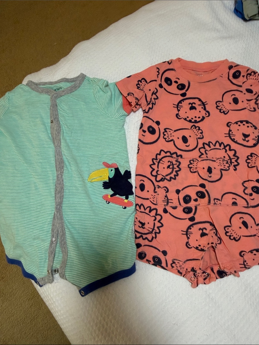 Carters Animal Print Short-Sleeve Kids Pajamas